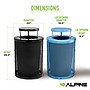 Alpine Industries 4460 Steel Mesh Trash & Recycling Bin Combo with Rain Bonnet Lid, 36 Gallon, Black/Blue (ALP4460-01-F)~#|#~D97ED27F-1CF6-42E2-9BB807F132B13282_sc7