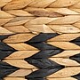 Household Essentials Natural Water Hyacinth and Paper Basket, Natural/Black (HE1232)~#|#~D98B61D1-0B20-471B-889D326C667CE58D_sc7