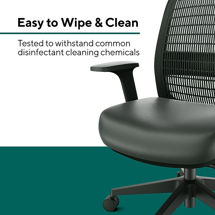 Workplace2.0 Health™ Bedford Polyurethane/Nylon Task Chair, Black