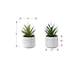 Monarch Specialties Inc. 9" Artificial Succulent Plant in Pot, 2/Set (I 9362)~#|#~D9911BAF-8202-4127-B790A44791CFCDE9_sc7