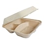 World Centric Plant-Based 3-Compartment Hinged Takeout Container, Natural, 300/Carton (WORTOSCU9TLFP)~#|#~D9931561-C36D-4F18-949DBCD541F0B413_sc7