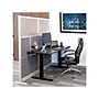 Luxor Modular Room Divider Starter Wall, 70"H x 70"W, Gray PET/Frosted Acrylic (MW-7070-FCG)~#|#~D9939834-A1F8-4CB6-B4984AED06634572_sc7