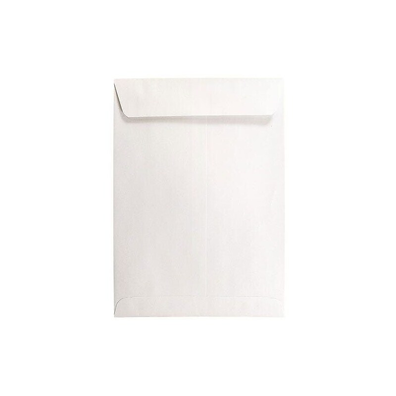 JAM Paper Booklet Envelope 10 1/2" x 7 1/2", White, 100/Pack (4120j) image 1