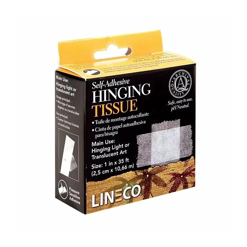 Lineco Self-Adhesive Hinging Tissue 1 In. X 35 Ft. [Pack Of 2] (2PK-L533-0125) image 1