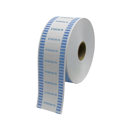 CONTROLTEK Nickel Coin Wrapper for Coin Wrapping Machines, Kraft/Blue ...