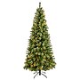 Nearly Natural 8-ft Wisconsin Slim Snow Tip Pine Artificial Christmas Tree with 600 Clear LED Lights (T3050)~#|#~D99AF9F7-E7CB-4E1B-8858ABF02C78C078_sc7