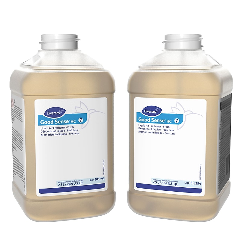 Good Sense HC 7 Air Freshener for Diversey J-Fill, Fresh, 2.5 L / 2.64 U.S. Qt., 2/Carton (905394) image 1