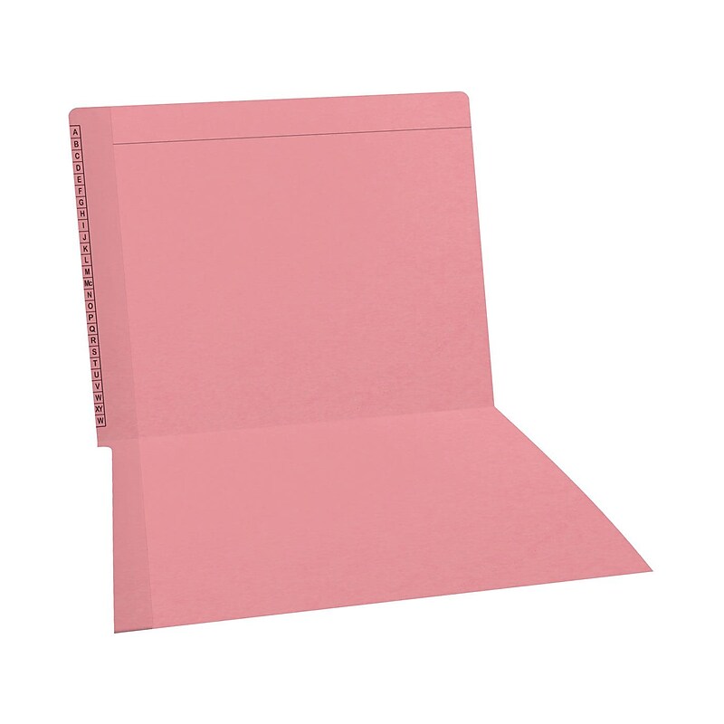 Medical Arts Press Kardex Match Reinforced End Tab File Folder, Straight Cut, Letter-Size, Pink, 100/Box (F1170-PNK) image 1