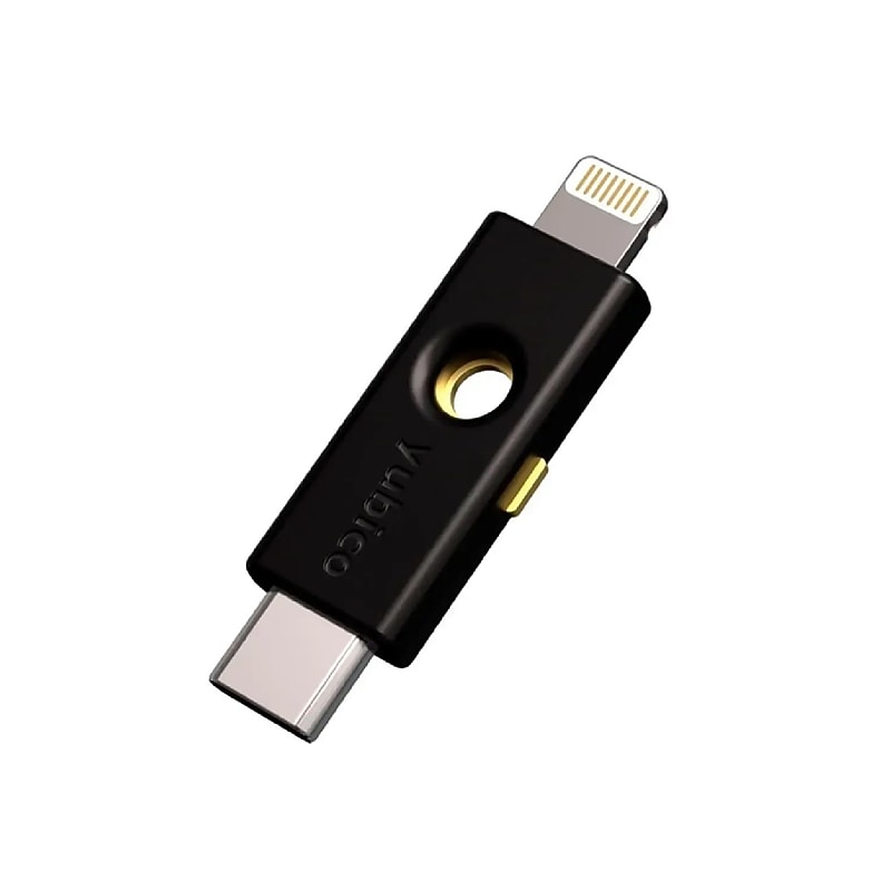 Yubico YubiKey 5Ci  Lightning,USB-C Security Key, Black (992-00012) image 1