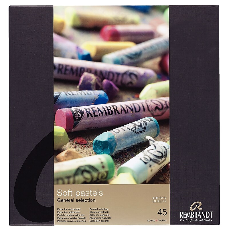 Rembrandt Soft Pastel Cardboard Box Set, Assorted Colors, 45/Set (RBX31823047) image 1