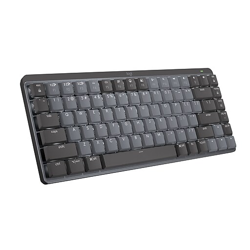 Logitech MX Mechanical Mini Illuminated Wireless Ergonomic Keyboard, Black/Gray (920010551