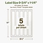 Avery Hemp Rectangle Laser/Inkjet Multipurpose Labels, 9-3/4" x 1-1/4", Off-White (100/Pack)~#|#~D9AECEDC-F889-43EA-931BE35FE9428C88_sc7