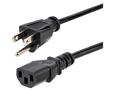 StarTech 10' Computer Power Cord, NEMA 5-15P toC13, Male to Female, Black, 10/Pack (PXT1011010PK) - Thumbnail 4