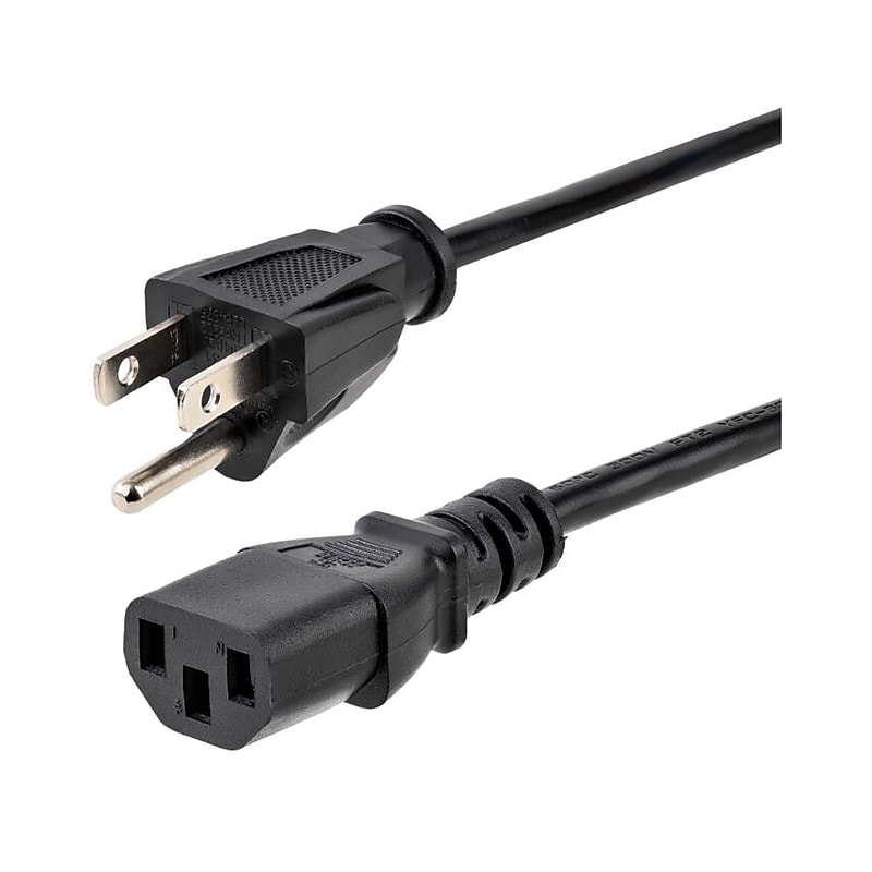 StarTech 10' Computer Power Cord, NEMA 5-15P toC13, Male to Female, Black, 10/Pack (PXT1011010PK) image 1