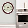 Infinity Instruments Round Retro Red Wall Clock, Aluminum, 15" (10940RD-15)~#|#~D9B9CBFC-F499-4D43-B243571963EE945D_sc7