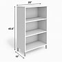 Union & Scale™ Essentials 3 Shelf 45"H Laminate Bookcase, White (UN56976)~#|#~D9BBA29F-594C-4A3B-930584E449672735_sc7