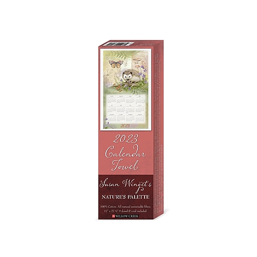 2023 Willow Creek Nature's Palette 27.5" x 17.5" Yearly Calendar Towel