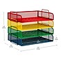 Mind Reader Metal Side Loading Stackable Letter Tray, Multi Colored (DSTACK4-ASST)~#|#~D9BE4D1D-83D3-4175-A87F0A1E780338CA_sc7