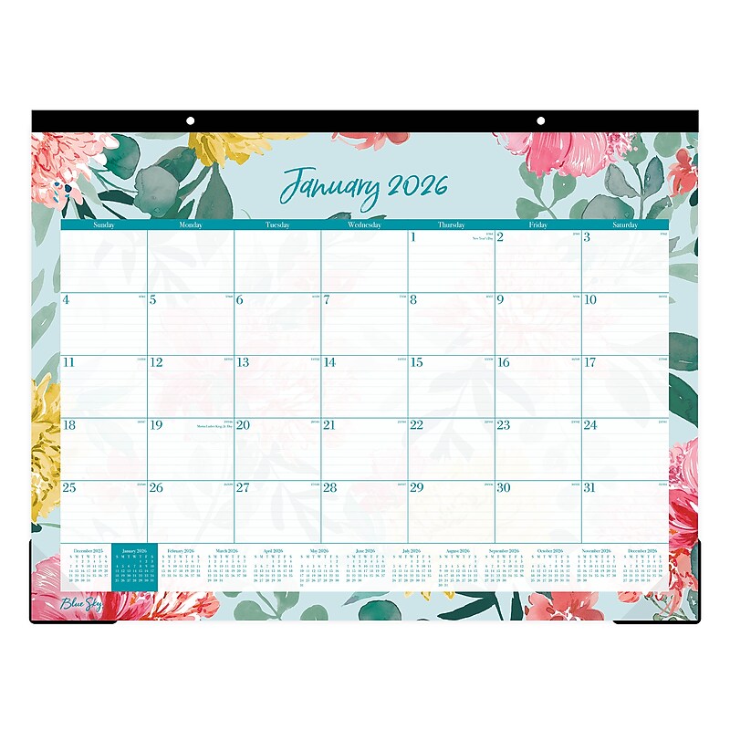 2026 Blue Sky Reflections 22" x 17" Monthly Desk Calendar (117886-26) image 1