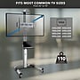 Mount-It! 2-Shelf Mobile Height Adjustable TV Cart for 32"-70" Displays, Gray (MI-875)~#|#~D9C1DF27-A241-4AC3-ABAE37D3BF6BA454_sc7
