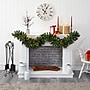 Nearly Natural 6-ft White Mountain Pine Artificial Garland with 35 White Warm LED Lights and Pinecones (W1101)~#|#~D9C28D3D-9A59-427E-BBD8058AFA7D4F6A_sc7