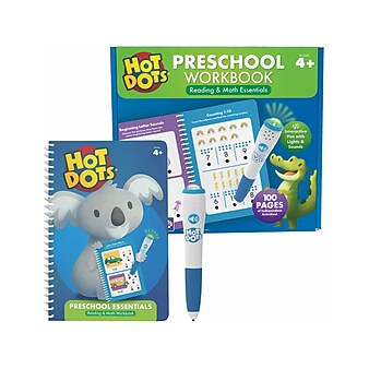Educational Insights Hot Dots Preschool Essentials Reading & Math Workbook, Ages 3+ (2442)