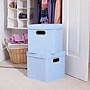 Household Essentials Medium Stackable Folding Fabric Storage Bin, 11" x 11.4"x 11.4", 24.75 Qt., Blue, 2/Pack (816-1)~#|#~D9CB8061-759C-48D2-9FA49B5D174CDDD2_sc7