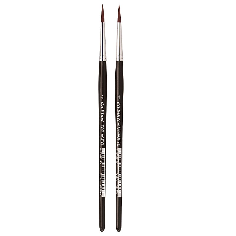 da Vinci TOP-ACRYL Oil and Acrylic Synthetic Bristle, Round Brush, 2/Bundle (DVXVA7785K4-2) image 1