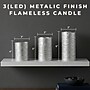 Lavish Home Flameless LED Candles, Silver, 3/Set (80-FC1003)~#|#~D9D0F47D-3296-497D-998191363B71E953_sc7