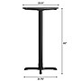 Flash Furniture TopGuard 24" Round Wood Dining Table with X-Base, Black Faux Marble/Black Base (STRD24BMAT2222B)~#|#~D9D2A911-973E-466B-B8B0B52F1D548F10_sc7
