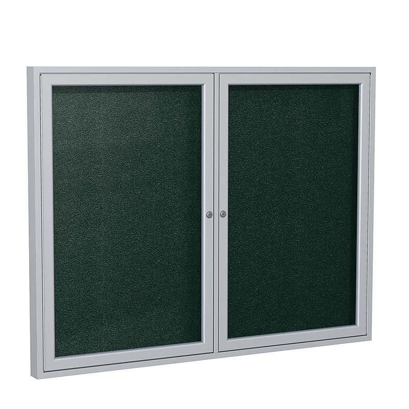 Ghent Vinyl Enclosed Bulletin Board, Aluminum Frame, 4' x 3' (PA23648VX-183) image 1