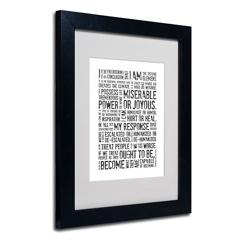 Trademark Fine Art 'Decisive Elements II' 11" x 14" Black Frame Art image 1