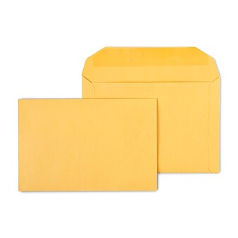 Staples Extra-Heavyweight Gummed Booklet Envelopes, 15" x 10", Brown, 75/Box (SPL235150)
