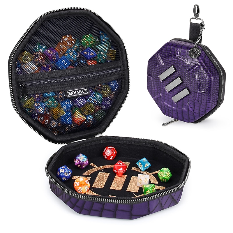 ENHANCE  Tabletop Roleplaying Game Dice Tray and Case, Purple (ENTTCED200PRWS)) image 1
