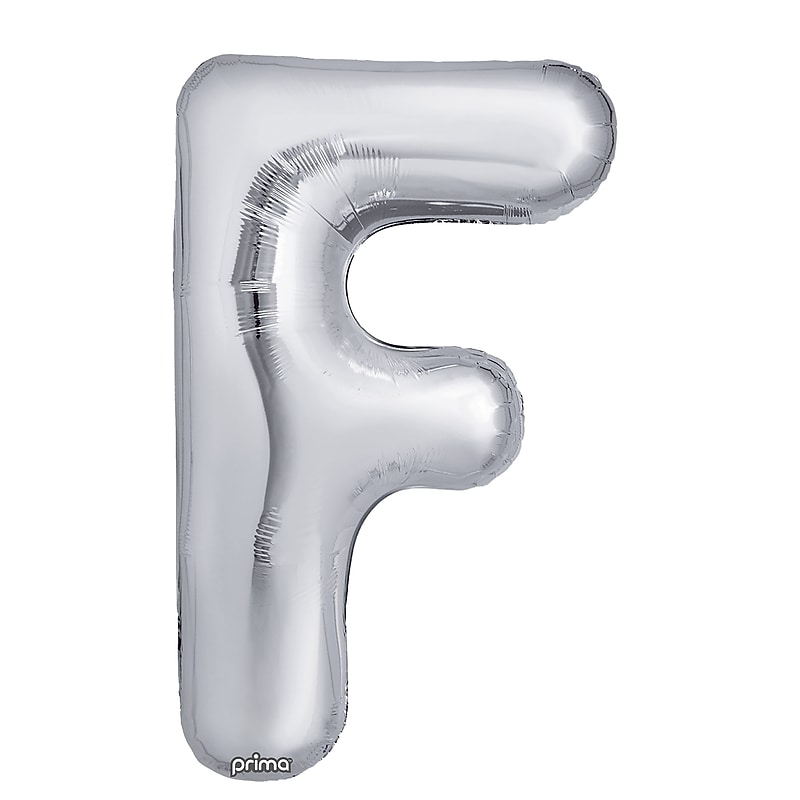 Party City 16" "F" Foil Balloon, Silver, 2/Pack (AM60050270-18) image 1