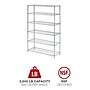 Alera 6-Shelf Commercial Wire Shelving Kit, 72"H x 48"W x 18"D, Silver (ALESW664818SR)~#|#~D9ED429A-D9EE-4047-AE6E1A7939D0BA02_sc7