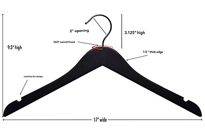 Nahanco Wood Flat Top Hanger - Thumbnail 2