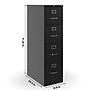 Staples Commercial 4-Drawer Vertical File Cabinet, Locking, Letter, Black, 25"D (25164D)~#|#~D9F0B719-6254-41A7-ACA3261E2DF35D40_sc7