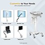 Mount-It! MedHub Powered Compact Medical Cart Workstation with Power Kit and Built-In Power Strip, White/Gray (MI-16056)~#|#~D9F2453F-5D15-4C77-8AD7AF20BA340E47_sc7