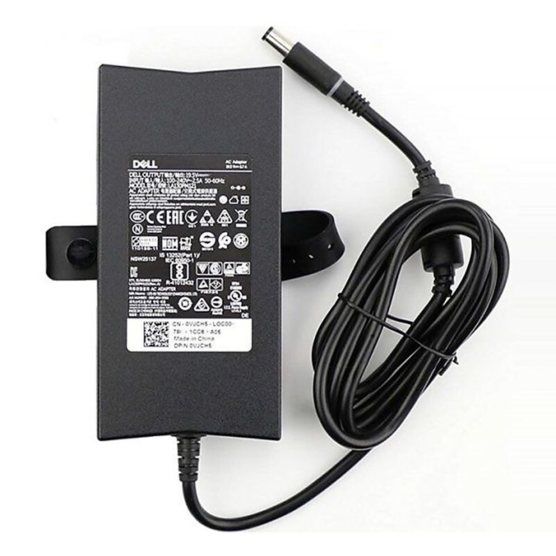 Dell 130W AC Adapter for Dell Laptop, Black (9Y819) image 1