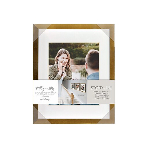 Enchante STORYLINE 11" x 14" Polystyrene Picture Frame, Gold (5C6914YA