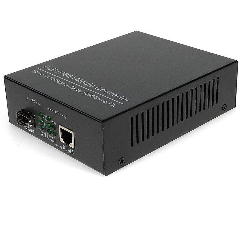 AddOn Gigabit Ethernet Multimode/Single‑Mode Media Converter, 1000 Mbps (ADD‑GMC‑SFP‑POE+) image 1