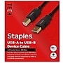 Staples TECH 10 ft. USB-A to USB-B 2.0 Cable, Male to Male, Black (ST62443)~#|#~D9FD798B-A918-459A-A8AB34DC122184C0_sc7