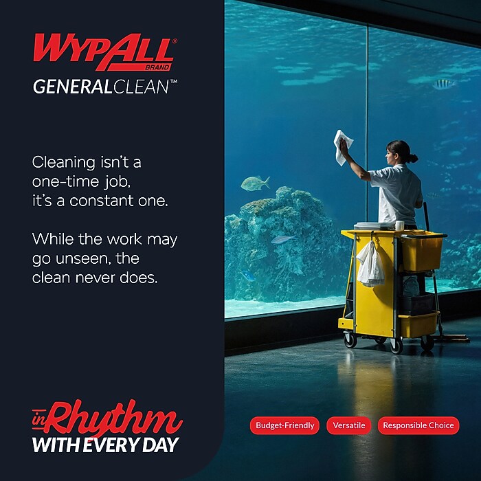 いち　アクセルガード純正品 M10袋、L10袋セット WypAll GeneralClean L10 Fabric Cleaning Wipers, 10.25