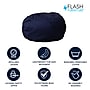 Flash Furniture Cotton Twill Oversized Solid Bean Bag Chair, Navy Blue~#|#~DA010E52-CA3A-49D4-B0037800AE6C202C_sc7