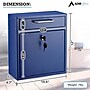 AdirOffice Steel Indoor/Outdoor Interoffice Mailbox, Blue (631-05-BLU)~#|#~DA03FD41-4F70-4C78-B98AE138EA341C2C_sc7