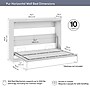 Bestar Pur 80W Full Horizontal Murphy Bed for Modern Living, White (26185-000017)~#|#~DA065E2F-2B92-4193-B9A45AF79E50E6B0_sc7