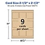Avery Business Cards, 2.5" x 2.5", Matte Kraft Brown, 90/Pack (95271)~#|#~DA086697-D258-480C-84C40B694DD96044_sc7