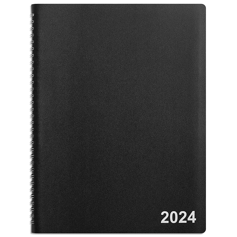 2024 Staples 8" x 11" Weekly & Monthly Appointment Book, Black (TR21494-24) image 1