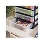 Iris 4-Drawer Desktop Unit, Black/Translucent White, 2/Pack (587019)~#|#~DA101CBA-BDDC-4EB8-940EC7F485ADA1E1_sc7